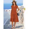 imageANRABESS Womens Summer Dress Ruffle Sleeve V Neck Midi Dresses Fashion Casual Fit Flowy Tiered Boho Beach Vacation SundressRust