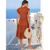 imageANRABESS Womens Summer Dress Ruffle Sleeve V Neck Midi Dresses Fashion Casual Fit Flowy Tiered Boho Beach Vacation SundressRust