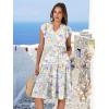 imageANRABESS Womens Summer Dress Ruffle Sleeve V Neck Midi Dresses Fashion Casual Fit Flowy Tiered Boho Beach Vacation SundressYellow Purple Floral