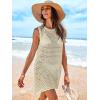 imageANRABESS Womens Swimsuit Cover Up Sleeveless Knit 2025 Summer Outfits Swimwear Bathing Suit Coverup Crochet Beach DressApricot