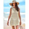 imageANRABESS Womens Swimsuit Cover Up Sleeveless Knit 2025 Summer Outfits Swimwear Bathing Suit Coverup Crochet Beach DressApricot