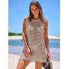 imageANRABESS Womens Swimsuit Cover Up Sleeveless Knit 2025 Summer Outfits Swimwear Bathing Suit Coverup Crochet Beach DressKhaki