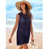 imageANRABESS Womens Swimsuit Cover Up Sleeveless Knit 2025 Summer Outfits Swimwear Bathing Suit Coverup Crochet Beach DressNavy Blue