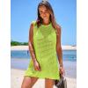 imageANRABESS Womens Swimsuit Cover Up Sleeveless Knit 2025 Summer Outfits Swimwear Bathing Suit Coverup Crochet Beach DressPea Green