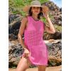 imageANRABESS Womens Swimsuit Cover Up Sleeveless Knit 2025 Summer Outfits Swimwear Bathing Suit Coverup Crochet Beach DressRose