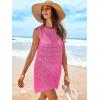 imageANRABESS Womens Swimsuit Cover Up Sleeveless Knit 2025 Summer Outfits Swimwear Bathing Suit Coverup Crochet Beach DressRose