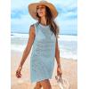 imageANRABESS Womens Swimsuit Cover Up Sleeveless Knit 2025 Summer Outfits Swimwear Bathing Suit Coverup Crochet Beach DressSky Blue
