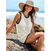 imageANRABESS Womens Swimsuit Cover Up Sleeveless Knit 2025 Summer Outfits Swimwear Bathing Suit Coverup Crochet Beach DressWhite Black