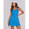 imageANRABESS Womens Tennis Athletic Pleated Summer Mini Dress 2025 Golf Workout Build in Shorts Casual Romper Short SundressBlue