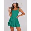 imageANRABESS Womens Tennis Athletic Pleated Summer Mini Dress 2025 Golf Workout Build in Shorts Casual Romper Short SundressDeep Green