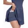 imageANRABESS Womens Tennis Athletic Pleated Summer Mini Dress 2025 Golf Workout Build in Shorts Casual Romper Short SundressGray Blue