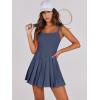 imageANRABESS Womens Tennis Athletic Pleated Summer Mini Dress 2025 Golf Workout Build in Shorts Casual Romper Short SundressGray Blue
