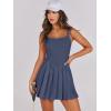 imageANRABESS Womens Tennis Athletic Pleated Summer Mini Dress 2025 Golf Workout Build in Shorts Casual Romper Short SundressGray Blue