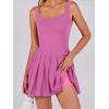 imageANRABESS Womens Tennis Athletic Pleated Summer Mini Dress 2025 Golf Workout Build in Shorts Casual Romper Short SundressPink