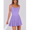 imageANRABESS Womens Tennis Athletic Pleated Summer Mini Dress 2025 Golf Workout Build in Shorts Casual Romper Short SundressPurple