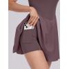 imageANRABESS Womens Tennis Athletic Pleated Summer Mini Dress 2025 Golf Workout Build in Shorts Casual Romper Short SundressPurple Brown
