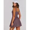 imageANRABESS Womens Tennis Athletic Pleated Summer Mini Dress 2025 Golf Workout Build in Shorts Casual Romper Short SundressPurple Brown