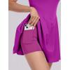 imageANRABESS Womens Tennis Athletic Pleated Summer Mini Dress 2025 Golf Workout Build in Shorts Casual Romper Short SundressPurple Red