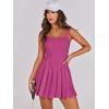 imageANRABESS Womens Tennis Athletic Pleated Summer Mini Dress 2025 Golf Workout Build in Shorts Casual Romper Short SundressRose