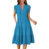 imageANRABESS Womens Summer Dress Ruffle Sleeve V Neck Midi Dresses Fashion Casual Fit Flowy Tiered Boho Beach Vacation SundressSky Blue