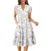 imageANRABESS Womens Summer Dress Ruffle Sleeve V Neck Midi Dresses Fashion Casual Fit Flowy Tiered Boho Beach Vacation SundressYellow Purple Floral