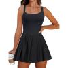 imageANRABESS Womens Tennis Athletic Pleated Summer Mini Dress 2025 Golf Workout Build in Shorts Casual Romper Short SundressBlack