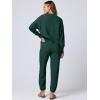 imageANRABESS Women 2 Piece Lounge Sets 2025 Fall Outfits Casual Waffle Knit Cardigan Sweater Pant Set Travel Airport ClothesDeep Green