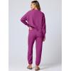 imageANRABESS Women 2 Piece Lounge Sets 2025 Fall Outfits Casual Waffle Knit Cardigan Sweater Pant Set Travel Airport ClothesHot Pink