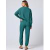 imageANRABESS Women 2 Piece Lounge Sets 2025 Fall Outfits Casual Waffle Knit Cardigan Sweater Pant Set Travel Airport ClothesLake Green