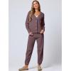 imageANRABESS Women 2 Piece Lounge Sets 2025 Fall Outfits Casual Waffle Knit Cardigan Sweater Pant Set Travel Airport ClothesNutmeg