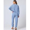imageANRABESS Women 2 Piece Lounge Sets 2025 Fall Outfits Casual Waffle Knit Cardigan Sweater Pant Set Travel Airport ClothesSky
