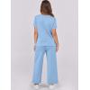 imageANRABESS Women 2 Piece Lounge Sets Summer Travel Sweat Outfits Short Sleeve Wide Leg Casual Matching Tracksuits ClothesBlue