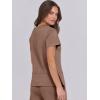 imageANRABESS Women 2 Piece Lounge Sets Summer Travel Sweat Outfits Short Sleeve Wide Leg Casual Matching Tracksuits ClothesBrown