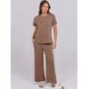 imageANRABESS Women 2 Piece Lounge Sets Summer Travel Sweat Outfits Short Sleeve Wide Leg Casual Matching Tracksuits ClothesBrown