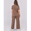 imageANRABESS Women 2 Piece Lounge Sets Summer Travel Sweat Outfits Short Sleeve Wide Leg Casual Matching Tracksuits ClothesBrown