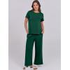 imageANRABESS Women 2 Piece Lounge Sets Summer Travel Sweat Outfits Short Sleeve Wide Leg Casual Matching Tracksuits ClothesDeep Green