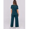 imageANRABESS Women 2 Piece Lounge Sets Summer Travel Sweat Outfits Short Sleeve Wide Leg Casual Matching Tracksuits ClothesLake Green