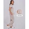 imageANRABESS Women 2 Piece Lounge Sets Summer Travel Sweat Outfits Short Sleeve Wide Leg Casual Matching Tracksuits ClothesLight Khaki