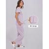 imageANRABESS Women 2 Piece Lounge Sets Summer Travel Sweat Outfits Short Sleeve Wide Leg Casual Matching Tracksuits ClothesLight Purple