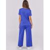 imageANRABESS Women 2 Piece Lounge Sets Summer Travel Sweat Outfits Short Sleeve Wide Leg Casual Matching Tracksuits ClothesRoyal Blue