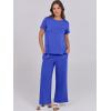 imageANRABESS Women 2 Piece Lounge Sets Summer Travel Sweat Outfits Short Sleeve Wide Leg Casual Matching Tracksuits ClothesRoyal Blue