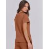 imageANRABESS Women 2 Piece Lounge Sets Summer Travel Sweat Outfits Short Sleeve Wide Leg Casual Matching Tracksuits ClothesRust