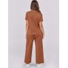 imageANRABESS Women 2 Piece Lounge Sets Summer Travel Sweat Outfits Short Sleeve Wide Leg Casual Matching Tracksuits ClothesRust
