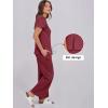 imageANRABESS Women 2 Piece Lounge Sets Summer Travel Sweat Outfits Short Sleeve Wide Leg Casual Matching Tracksuits ClothesWine Red