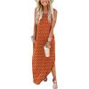 imageANRABESS Women Casual Loose Sundress Sleeveless Split Maxi Long Beach Shirt Dress Travel Vacation 2025 Summer OutfitsDot Orange