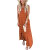 imageANRABESS Women Casual Loose Sundress Sleeveless Split Maxi Long Beach Shirt Dress Travel Vacation 2025 Summer OutfitsDot Orange