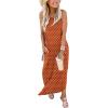 imageANRABESS Women Casual Loose Sundress Sleeveless Split Maxi Long Beach Shirt Dress Travel Vacation 2025 Summer OutfitsDot Orange