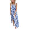 imageANRABESS Women Casual Loose Sundress Sleeveless Split Maxi Long Beach Shirt Dress Travel Vacation 2025 Summer OutfitsFloral Blue White