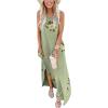 imageANRABESS Women Casual Loose Sundress Sleeveless Split Maxi Long Beach Shirt Dress Travel Vacation 2025 Summer OutfitsFloral Pea Green