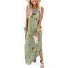 imageANRABESS Women Casual Loose Sundress Sleeveless Split Maxi Long Beach Shirt Dress Travel Vacation 2025 Summer OutfitsFloral Pea Green